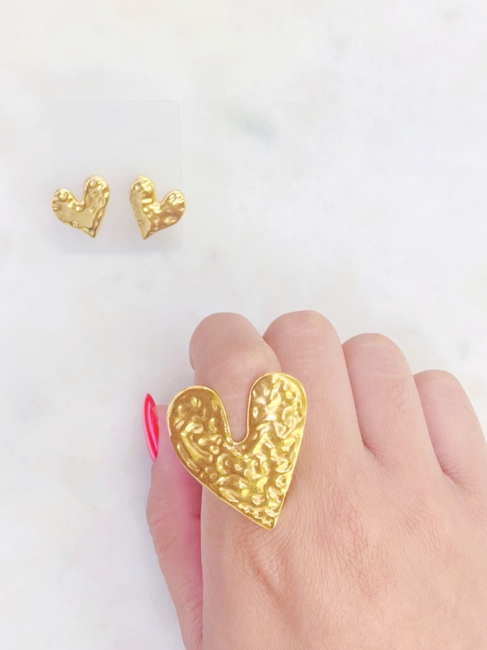 GOLD HEART JEWELRY SET